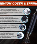 Dual Tender Spring Kit For Semi Truck Air Lines With 16 Inch Length And 3 In 1 Hose Holder And 3 Hole Clamp Holder Heavy Duty Air Line Mounts For Trucks Trailers And Tractors