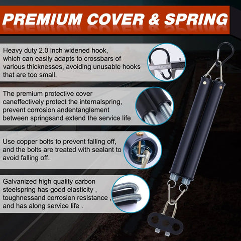 Dual Tender Spring Kit For Semi Truck Air Lines With 16 Inch Length And 3 In 1 Hose Holder And 3 Hole Clamp Holder Heavy Duty Air Line Mounts For Trucks Trailers And Tractors