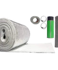 Built Tough 316 Stainless Steel Chimney Liner Tee Kit With Heavy Duty Insulation Blanket And Smooth Flex Connector For Masonry Chimneys 6 Inch By 25 Feet UL1777 Certified No Fuss Diy Install insulation blanket and connector parts.