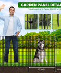 10 Panel Garden Fence Animal Barrier 33 Inch High 24 Foot Long No Dig Rustproof Metal Wire Panels For Yard Outdoor Dog Fence And Rabbit Barrier Ground Stakes Decorative Tall Fence