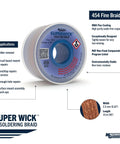 Desoldering Wick Fine Braid With RMA Rosin Flux 50 Feet Long 0.1 Inch Wide Blue Desoldering Braiding For Electronics Packaging