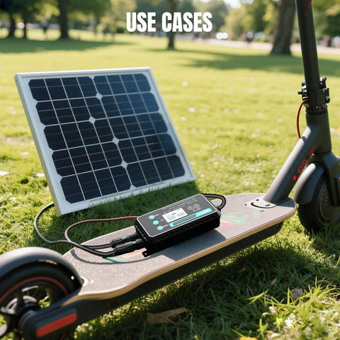 Beefy Waterproof Boost MPPT Solar Charge Controller 12V-48V Up To 250W Panel For LiFePO4 Gel Batteries on electric scooter