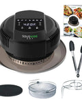 Turn Your Instant Pot Into A Real Air Fryer With A 7 In 1 Lid For 8 Qt Pots, complete kit with accessories and cookbook shown