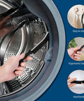 Universal Dryer Vent Cleaning Kit With Vacuum Hose Attachments and Lint Removal Tools for Clothes Dryers in use
