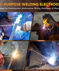 E6013 3 32nd Inch Welding Rods, 5Lb, all positions carbon steel electrodes in use for various welding tasks and settings