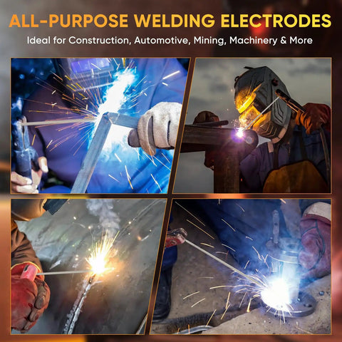 E6013 3 32nd Inch Welding Rods, 5Lb, all positions carbon steel electrodes in use for various welding tasks and settings