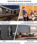 High Density Pyramid Acoustic Foam Panels With Peel And Stick Application For A Badass Home Studio Sound Treatment That Squashes Echoes And Smooths Your Audio Vibes Totally Stress Free in multiple room settings.