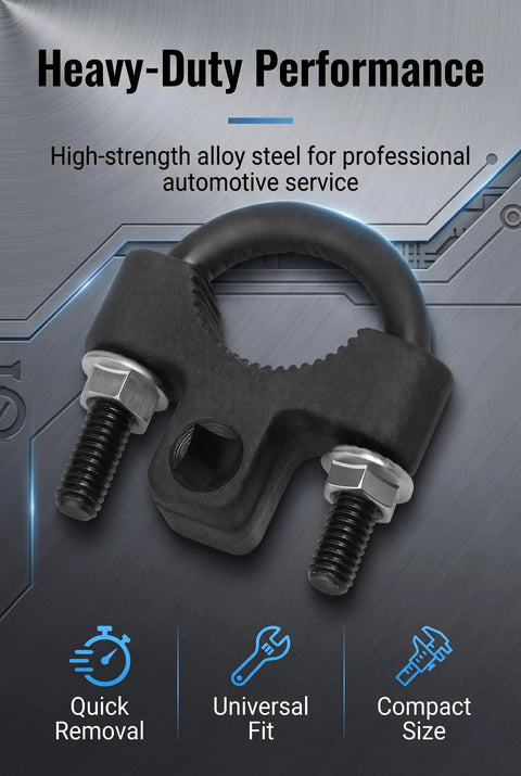 Heavy Duty Carbon Steel Inner Tie Rod Wrench With Low Profile 3/8 Inch Drive Fits 30 To 33 Millimeter Steering Ends for quick removal.