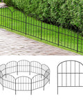 Arched Rustproof Metal Garden Fence Panels For 10 Feet Long By 16.5 Inches High, Decorative Edging And Animal Barrier setup