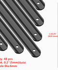 Aluminum Solid Deck Balusters 32.25 In Long, 1 In Wide, 0.2 In Thick Grooved Matte Black, 48 Pack For Staircase Railing shown