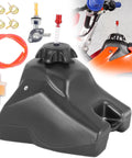 Gas Tank With Cap For CRF50 XR50 50cc 70cc 90cc 110cc 125cc Dirt Bikes Fits SSR TaoTao Coolster Baja DR49 SDG 107 Kazuma Thumpstar BSE Piranha Pitster Pro Roketa Atomik Pit Dirt Bike, black 3.5L with accessories