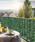 Faux Ivy Privacy Fence Screen 138 By 39 Inches With Realistic Artificial Ivy Leaves On Balcony