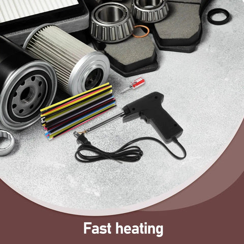 Hot Shot Plastic Welding Repair Kit For Car Bumper And Auto Body: Portable Handheld Inverter Tool with welding rods and tool.