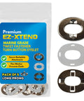Heavy Duty Marine Twist Fasteners And Turn Button Eyelets With Long Prongs Hella Secure Canvas Hardware displayed in a pack.