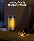 Indoor Portable Ceramic Space Heater With Thermostat Remote 1-12 Hour Timer Eco Mode 1500W PTC Fast Heating For Office Or Bedroom Safe Quiet Easy To Use