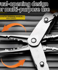 Heavy Duty Wire Stripper And Diagonal Cutting Pliers Real Workhorse dual head design showing dual-opening features for stripping and cutting.