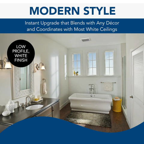 Bathroom with Replacement Grille Cover For Roomside Series Bathroom Vent Fans White Finish Easy Install No Fuss Snap On Retrofit Style Fits Housing Nine And A Quarter By Ten Inches