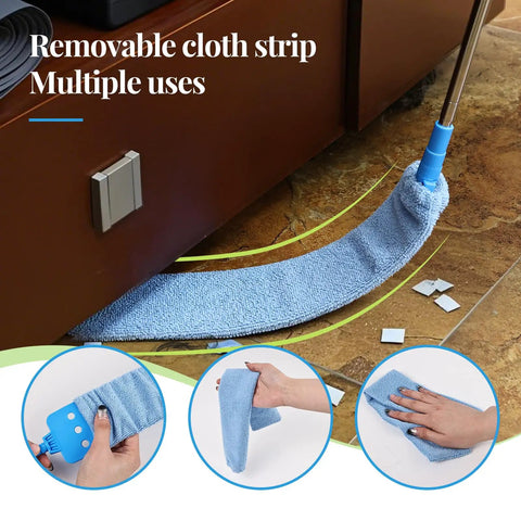 Retractable Gap Duster With Microfiber Dusting Cloths cleaning under cabinet