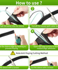 Instructions for using Split Wire Loom One Half Inch 50 Feet Braided Cable Sleeve For Cable Management And Pet Safe Protection
