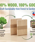 Top Shelf Bulk 300 Count Natural Wood Craft Sticks Measuring 4.5 Inches Long Featuring A Splinter Free Finish For Hassle Free Weekend Builds Ready To Go with compostable packaging.