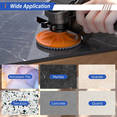4 Inch Diamond Polishing Pads For Angle Grinder 3 Pack Wet And Dry Stone And Concrete Polishing Discs used on marble surface