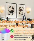 Wireless Battery Operated Wall Sconce Set Of Two With Remote Control Dimmable Indoor Wall Mounted Lamps in living room