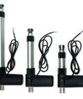 Heavy Duty 12V Electric Linear Actuator With 20 Inch Stroke And 400 Lbs Thrust IP66 Water Resistant, three actuators shown