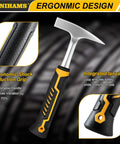 Heavy Duty 18oz Tinners Hammer For Sheet Metal And HVAC Installations with ergonomic shock reduction grip