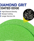 Heavy Duty 4.5 Inch Diamond Blades, 3 Pack Angle Grinder Discs showcasing diamond grit coated edge for effective cutting.