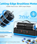 Ultra Quiet Brushless Rock Tumbler Kit With 7Lb Dual Barrel Polisher And Noise Canceling Cover Gemstone And Jewelry STEM Set