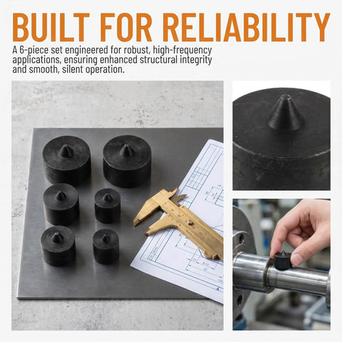 Heavy Duty Shaft Protection Caps Set 6 Pack For Machine Shafts Compatible With Grip O Matic Pullers Metal End Guards