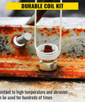 Induction Heater Coil Kit Set With 8 Coils For No Flame Heat And Rusty Bolt Removal, coiled tool on rusty bolt.