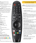 Voice Magic Remote Replacement With Pointer And Voice Control For Smart OLED WebOS TVs, front view with buttons