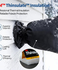 Heavy Duty Outdoor Faucet Cover With Winter Freeze Protection Waterproof Insulated Hose Bib Socks features 3M Thinsulate insulation.