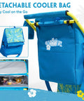 All Terrain Beach Wagon With Oversized Sand Wheels Collapsible Cart With Cooler Bag And Umbrella Holder No Sweat Haul On The Sand