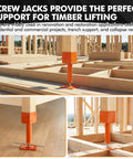 Heavy Duty Screw Jack Posts Level Floors Like A Boss With Rock Solid 24000 Lb Capacity Adjustable 4X4 House Foundation Supports Built Tough For Quick Slab Raising And Structural Repairs in a timber support setup.