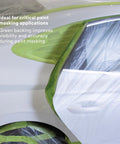 Car door masked with High Performance Green Masking Tape 401 Plus for clean paint lines, superior adhesion, 72 mm by 55 m.