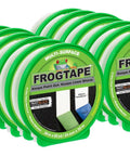 Multi Surface Painter's Tape With PaintBlock Technology Pro Grade 1 Inch Wide 0.94 In By 60 Yds Green Medium Adhesion 14 Rolls