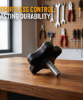 Upgrade Your Yard Work With This Easy Install Handle Knob And Screw Bolt Kit For Lawn Mowers And Snow Blowers Featuring Durable Plastic And Metal Hardware With Wide Compatibility Plus Smooth Ergonomic Grip For Super Fast Repairs black knob with threaded metal bolt on workbench