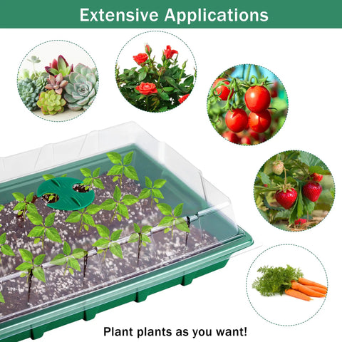 6 Pack Seed Starter Tray Kit With 120 Square Peat Pots Plant Labels And Mini Garden Tools Germination Trays With Transparent Covers Paper Starter Pods For Seedlings Perfect For DIY Indoor Seed Starting And Easy Transplanting