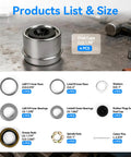 4 Sets 1.98 Inch Trailer Axle Hub Bearing Kit For 3500 Lb Trailers With L68149 L44649 Bearings Dust Cap 171255TB Details