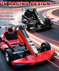 Two Go Kart For Adults And Kids 8 And Up With 700W Motor App Control And Dashboard Display Three Speed Modes racing on track