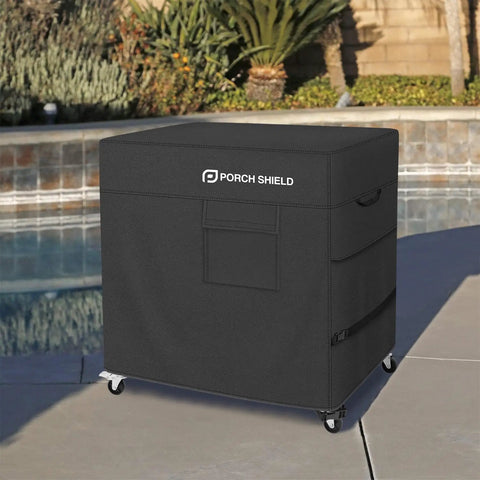 Beefy Outdoor Prep Table Cover For Stainless Steel Grill Cart Fits Up To 53 In Long By 21 In Wide By 33 In High Waterproof 600D Polyester