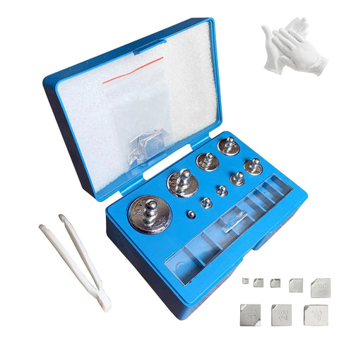 Calibration Weight Set 17 Piece For Pro Grade Precision Balance Scale With Tweezers And Gloves, 10 Mg To 100 G Weights Total 211 G