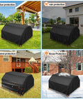 Heavy Duty Waterproof Kids Picnic Table Cover fits 3 in 1 wooden sand and water table with sun, rain, wind, and snow protection