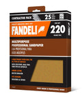 220 Grit Multipurpose Sandpaper Sheets for Woodworking and Drywall, 9 in by 11 in, 25 Sheets, packaging view