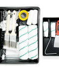 23 Piece Ultimate DIY Decorating And Painting Toolkit With 9 Inch And 4 Inch Roller Kits For Pro Style Results, Lint Free Covers