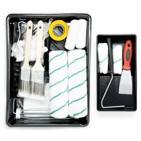 23 Piece Ultimate DIY Decorating And Painting Toolkit With 9 Inch And 4 Inch Roller Kits For Pro Style Results, Lint Free Covers