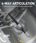 360 Articulating Borescope With 5 Inch Screen, Pro Grade Workhorse, 4-Way Joystick Control in engine inspection