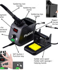 Digital Soldering Station Kit With Helping Hands, 60W Power, 5 Tips, Solder Wire, Digital Multimeter, Celsius Fahrenheit Conversion